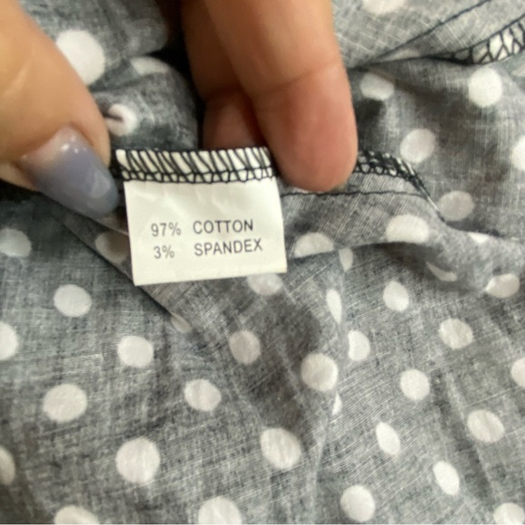 Ariella Rockabilly Pinup Retro Couture Polka Dot Black Cocktail Swing Dress SZ L - Picture 9 of 14